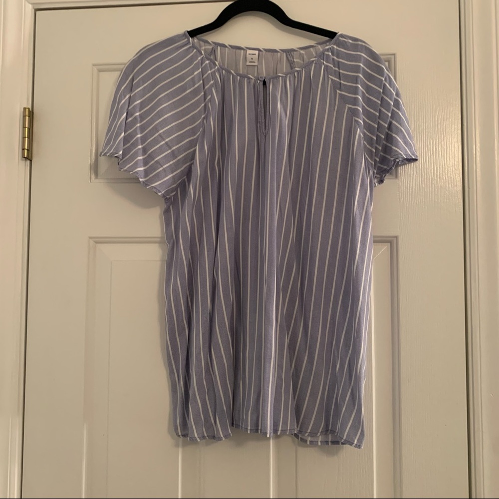 Old Navy, Blue and White stripped shirt